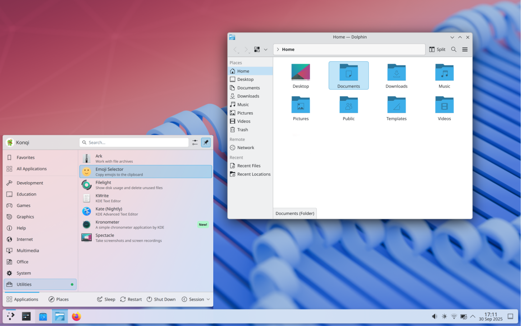 KDE Plasma — Highly customizable and feature-rich desktop